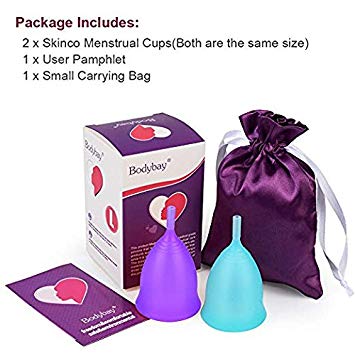 Bodybay Menstrual Cup Feminine Alternative Protection to Cloth Sanitary Napkins Set of 2 - Our Ladies
