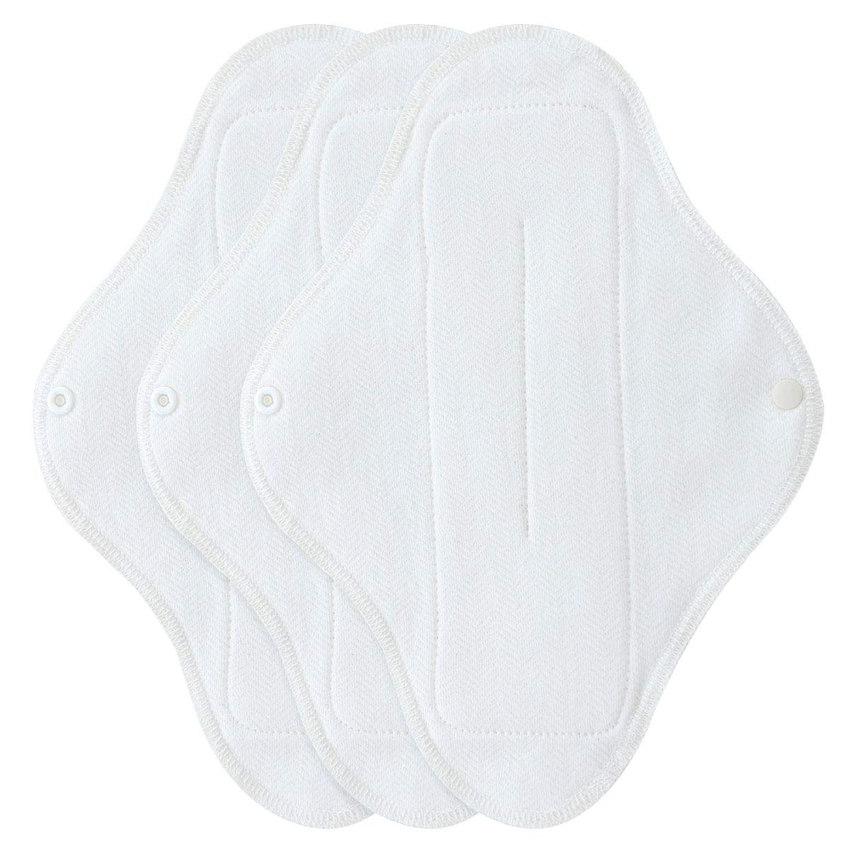 Organic Cotton Reusable Menstrual Pads Pink 3pcs of M, L, or XL