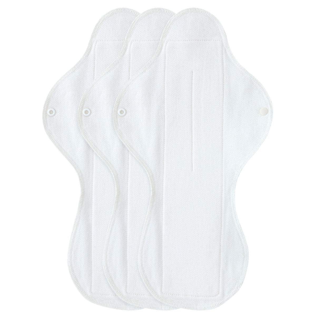 Organic Cotton Reusable Menstrual Pads Pink 3pcs of M, L, or XL