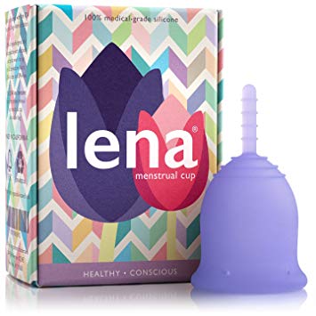 LENA Menstrual Cup Made in USA Beginner Cup Reusable Organic Tampon and Pad Alternative for Natural Feminine Period Cycle Hygiene - Our Ladies