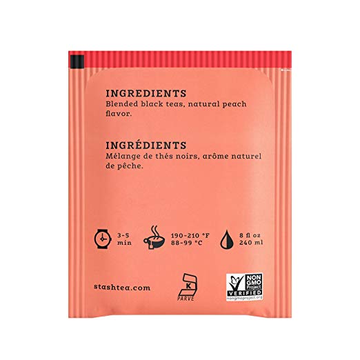 STASH Tea Peach Black Tea, 20 Count - Our Ladies