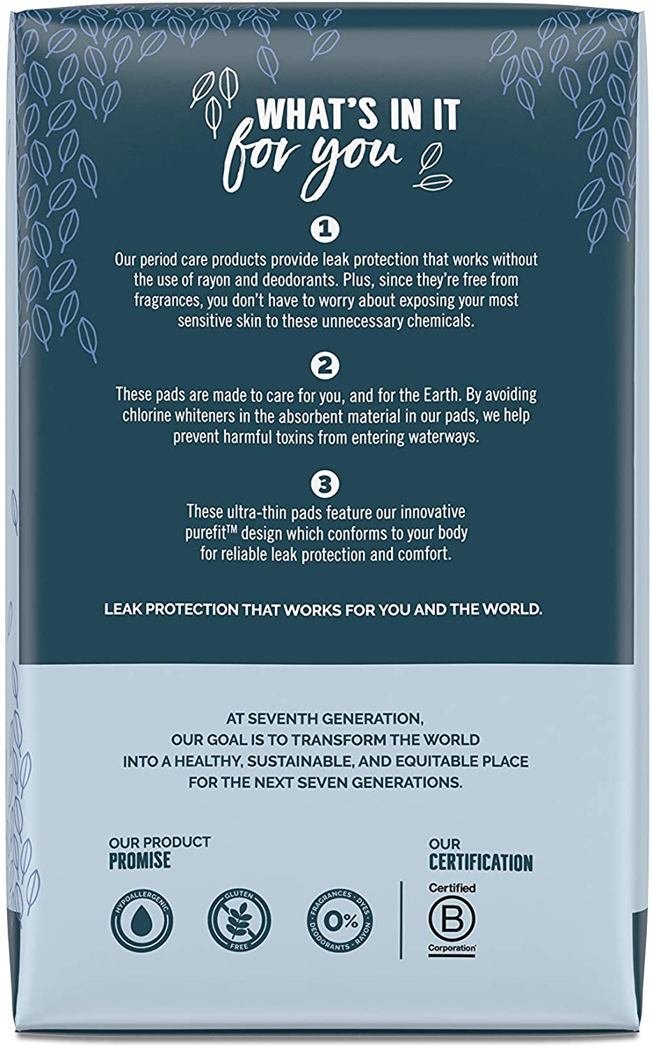 Seventh Generation Ultra Thin Pads, Regular, 36 Count