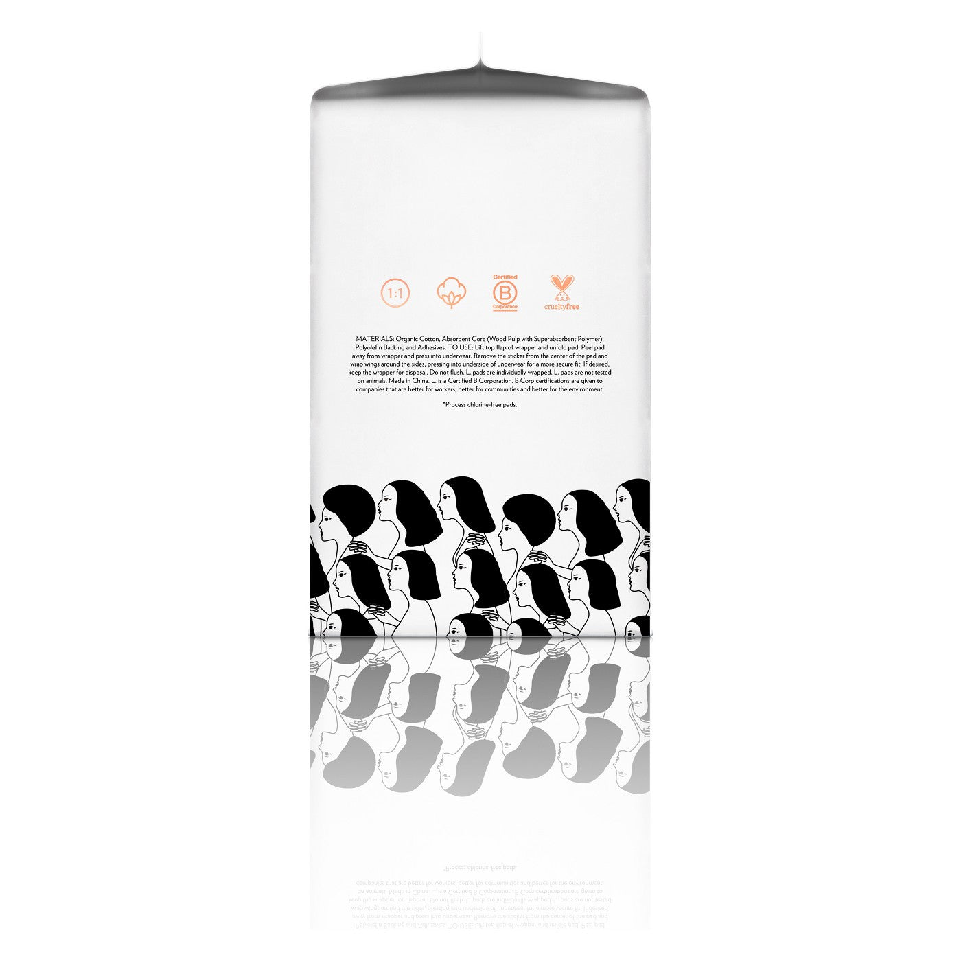 L. Organic Maxi Chlorine Free Extra Long Overnight Pads With Wings - 20ct - Our Ladies