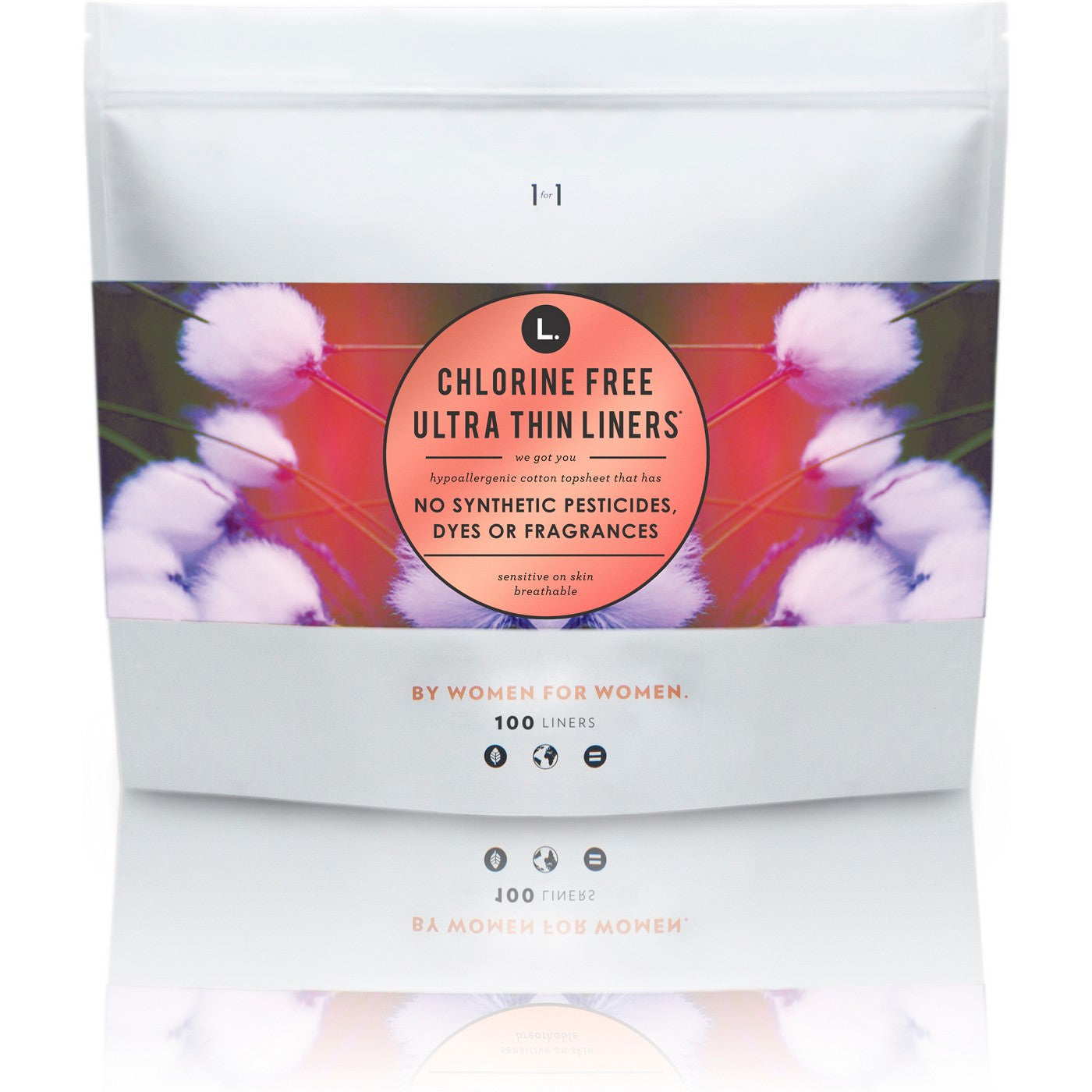 L. Organic Cotton Pantyliners - 100ct - Our Ladies