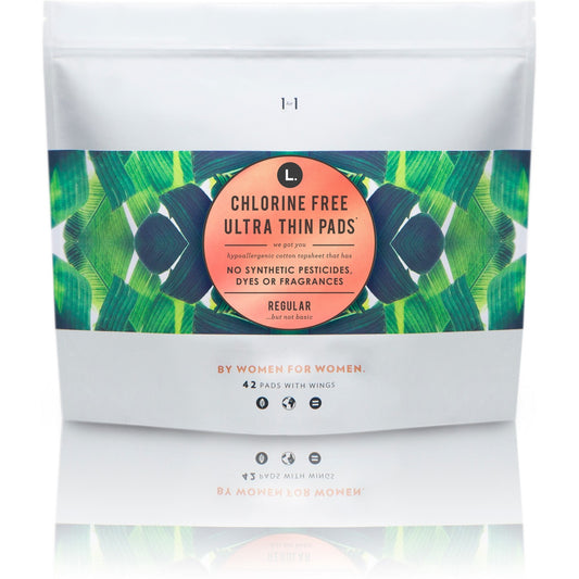 L. Organic Chlorine Free Ultra Thin Regular Pads With Wings - 42ct - Our Ladies