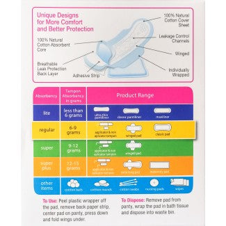 Maxim Natural Cotton Ultra Thin Winged Pads, Super Plus/Overnight, 8ct - Our Ladies