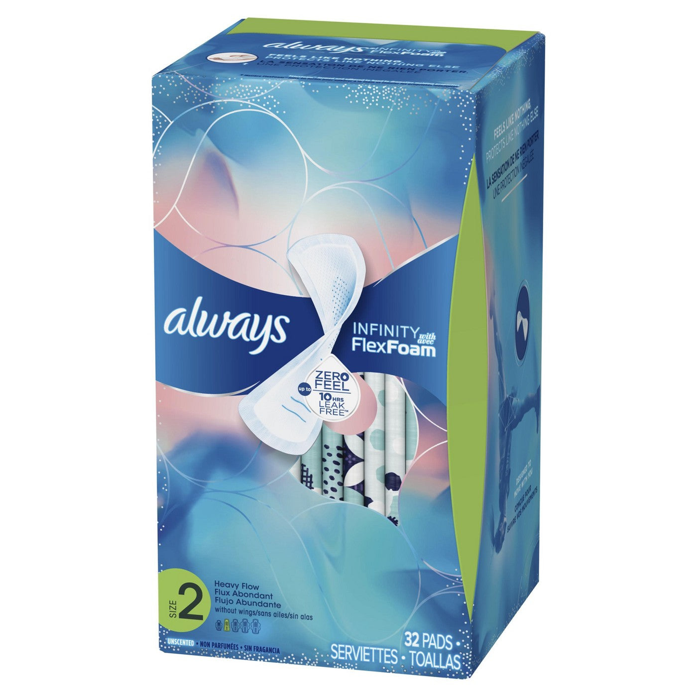 Always Infinity Size 2 Super Pads Non-Wings, Unscented - Our Ladies