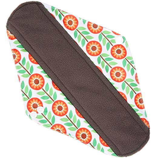 Wegreeco Bamboo Reusable Sanitary Pads - Cloth Sanitary Pads - Pack of 5 (Small, Flower) - Our Ladies