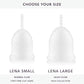 LENA Sensitive Menstrual Cup Made in USA First time User Reusable Organic Tampon and Pad Alternative Sensitive Bladders & Period Cramps Soft - Our Ladies