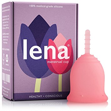 LENA Menstrual Cup Made in USA Beginner Cup Reusable Organic Tampon and Pad Alternative for Natural Feminine Period Cycle Hygiene - Our Ladies