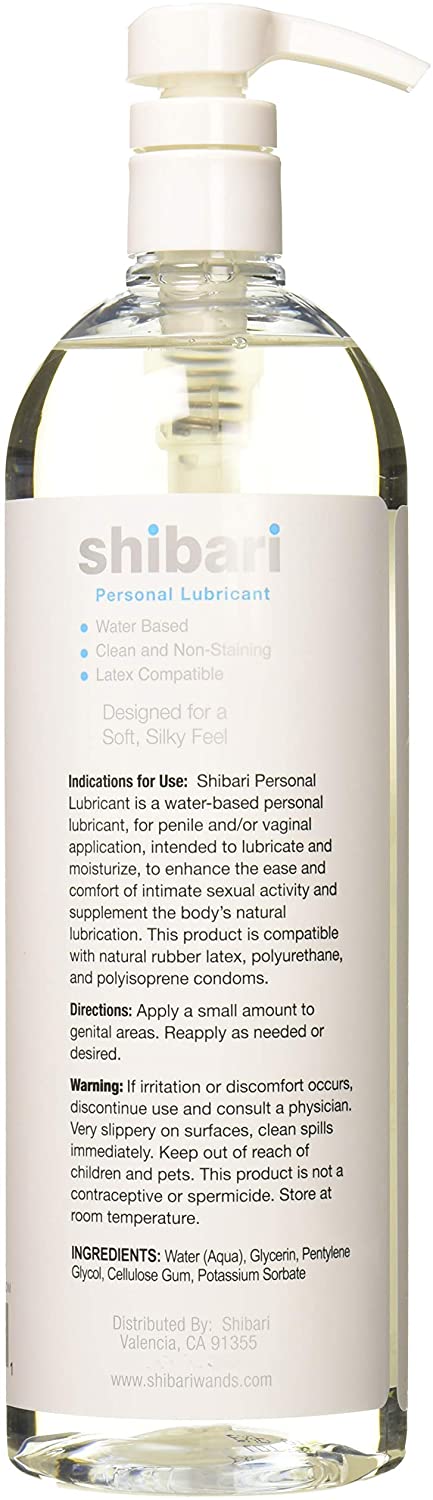 Shibari Water Based Personal Lubricant Intimate Jelly Gel - Safe To Use With Latex Condoms, Devices, Sex Toys and Vibrators