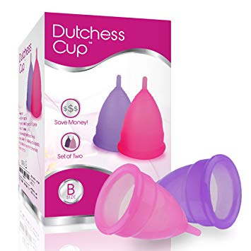 Dutchess Menstrual Cups Set of 2 with Free Bag No 1 Economical Feminine Alternative Protection for Cloth Sanitary Napkins The Original Authentic Cups - Our Ladies