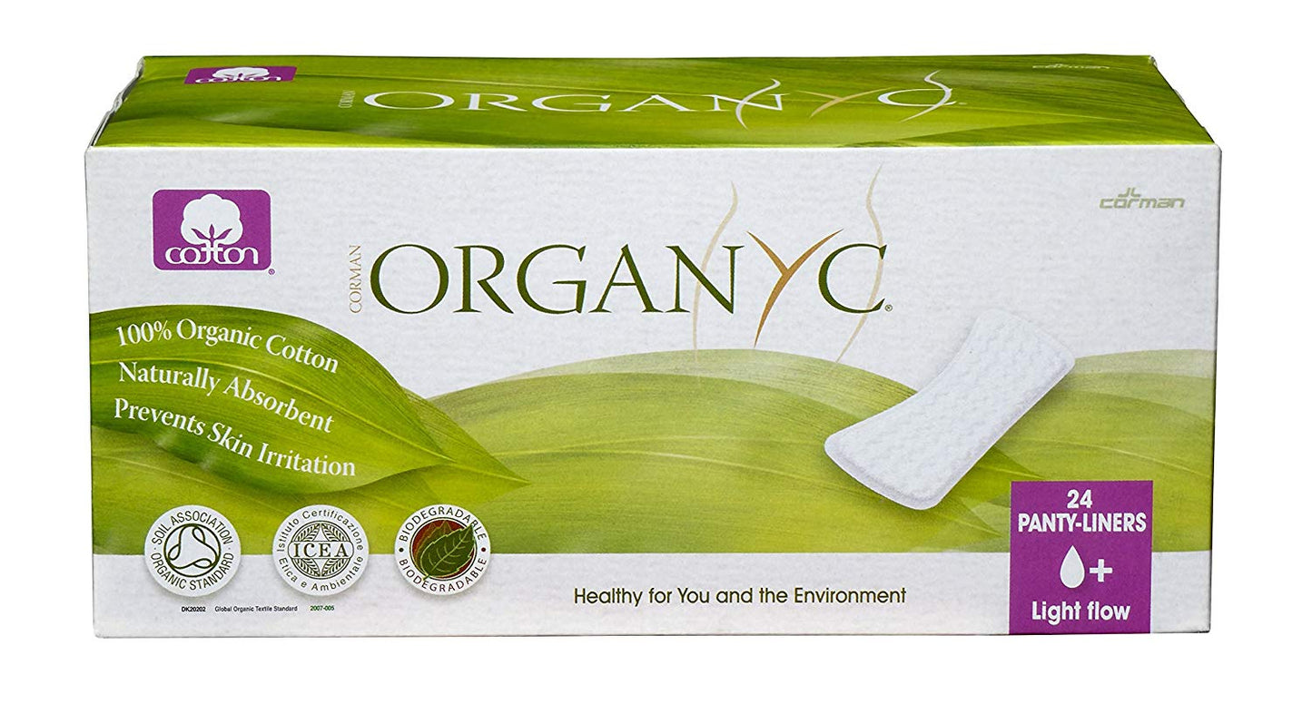 ORGANYC Cotton Panty-Liners Light Flow Flat 24ct - Our Ladies
