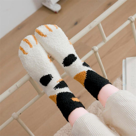 Fluffy Paw Crew Socks