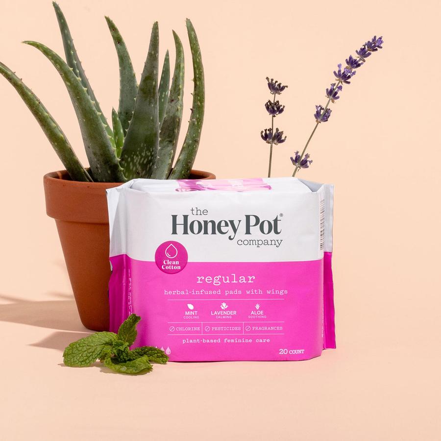 THE HONEY POT CO Regular Herbal Pads with Wings - Our Ladies