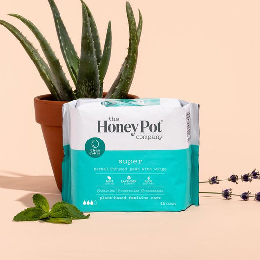 THE HONEY POT CO Super Herbal Pads with Wings - Our Ladies
